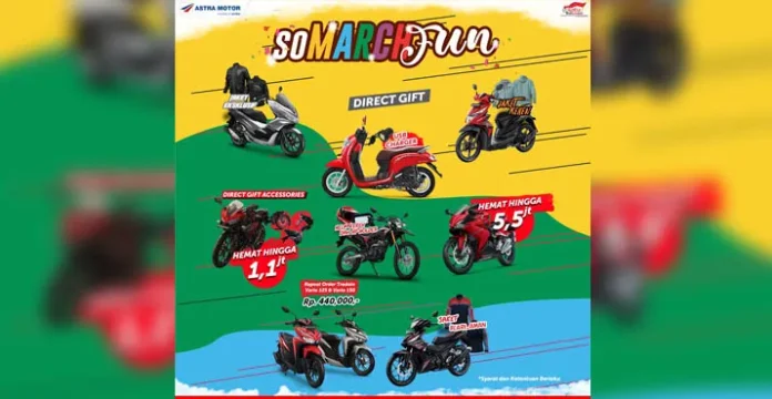 Promo Maret, Astra Honda Beri Potongan Angsuran Hingga Cashback