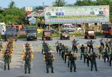 TNI – Polri di Sultra Kompak Senam Barbel Bersama TNI - Polri di Sultra Kompak Senam Barbel Bersama