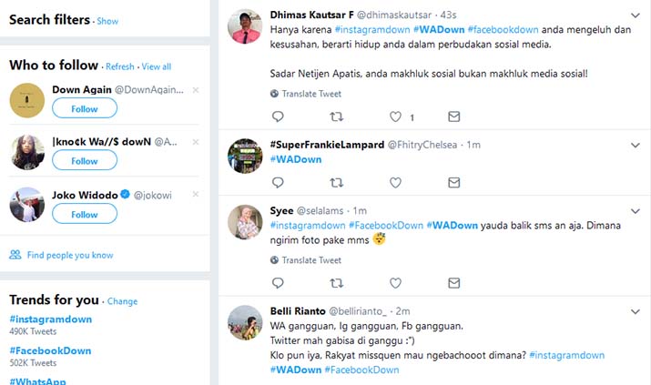 Fakta Tumbangnya FB, Berujung ke Instagram dan WhatsApp, Twitter Jadi Tempat Curhat