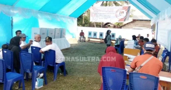 KPU Koltim Gelar Simulasi Pungut Hitung Suara