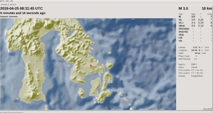 Gempa Bumi 3,5 SR Guncang Andoolo, Tidak Berpotensi Tsunami