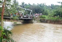 Sungai Meluap, Jembatan Penghubung di Ulunggolaka Kolaka Amblas Sungai Meluap, Jembatan Penghubung di Ulunggolaka Kolaka Amblas