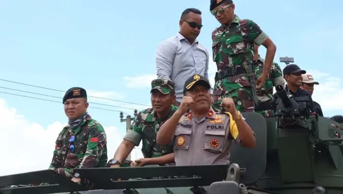 patroli_pengamanan Kelelahan Amankan Pemilu, 34 Personel TNI dan Polri Jatuh Sakit