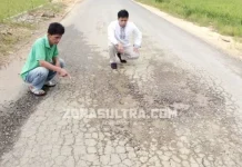 Baru Empat Bulan Dikerja, Proyek Pengaspalan Dangia Koltim Sudah Rusak Baru Empat Bulan Dikerja, Proyek Pengaspalan Dangia Koltim Sudah Rusak