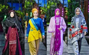 Potret Keindahan Tenun Masalili Muna dalam Balutan Busana Muslimah