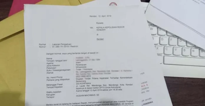 Diduga Sekap Kekasihnya, Wakil Ketua DPRD Kendari Dilapor ke Polisi