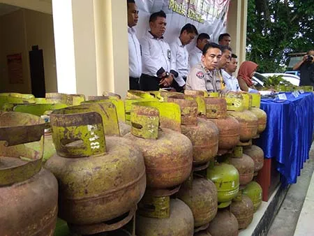 Tangkap 2 Pengecer, Polda Sita 127 Tabung Gas LPG
