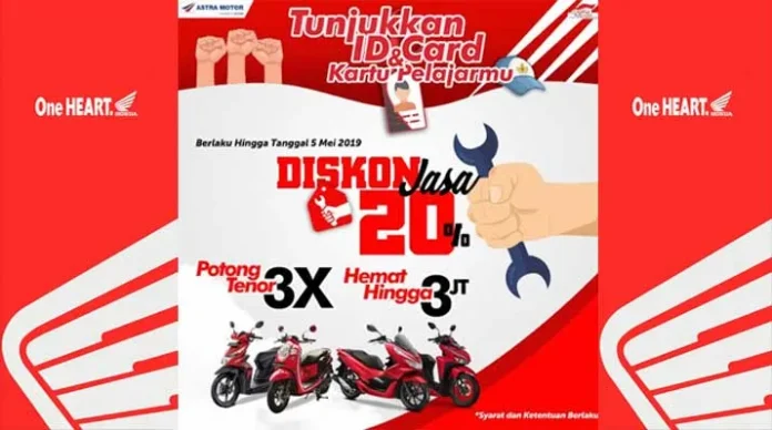 Honda Motor Sediakan Diskon Servis Hingga Cashback