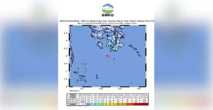 Siompu Barat Diguncang Gempabumi 4,7 SR Tak Berpotensi Tsunami