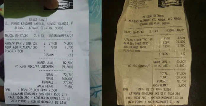 Warga Konsel Keluhkan Perbedaan Lebel Harga Barang di Etalase dengan Kasir Indomaret