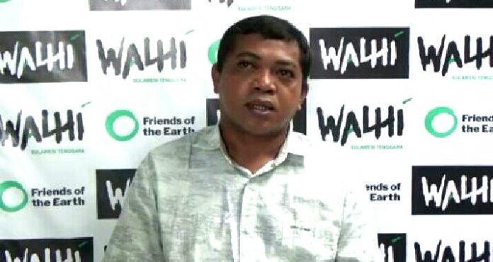 Direktur Eksekutif Wahana Lingkungan Hidup (Walhi) Sulawesi Tenggara (Sultra) Saharuddin.