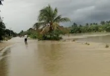 Dua Kilometer Jalan Poros Talinduka Koltim Dialiri Banjir Dua Kilometer Jalan Poros Talinduka Koltim Dialiri Banjir