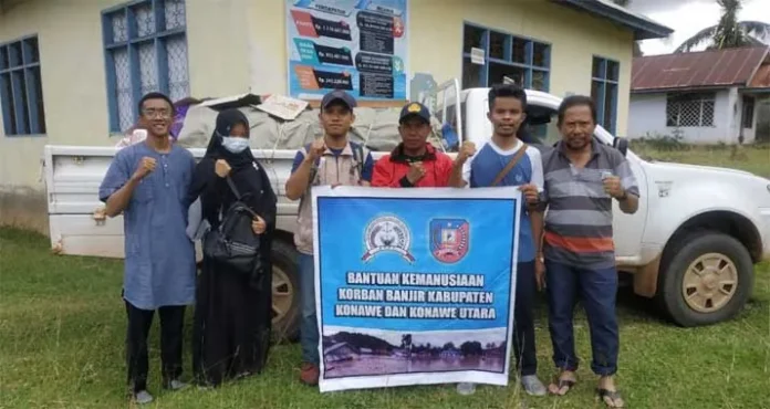 bantuan Warga Torobulu Beri Bantuan untuk Korban Banjir Konut dan Konawe