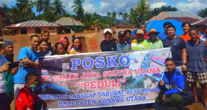 Perusahaan Tambang Ini Beri Bantuan Untuk Korban Banjir Konut