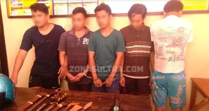 begal kendari 1 5 Tersangka Begal di Kendari Ditangkap, Pelaku Utama Ditembak