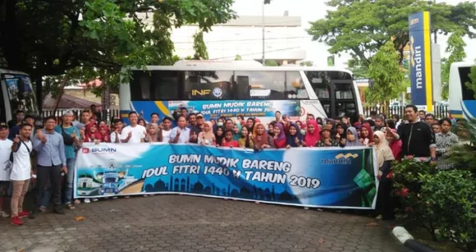 Bank Mandiri Sultra Berangkatkan 175 Pemudik Gratis