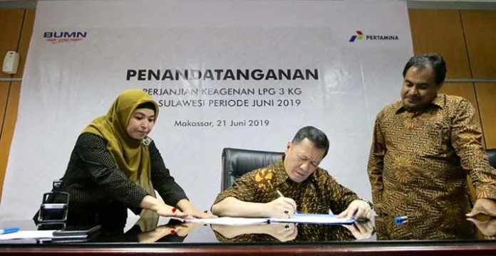 Pertamina bersama 34 Agen Perkuat Pengawasan Penjualan LPG 3 Kg di Sulawesi