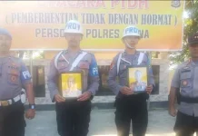 Malas, Dua Personel Polres Muna Dipecat Malas, Dua Personel Polres Muna Dipecat