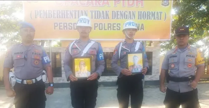 polisimunapecat Malas, Dua Personel Polres Muna Dipecat