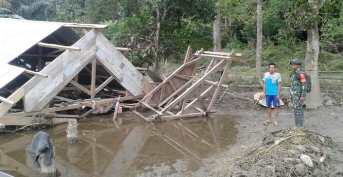 Rumah Dihanyutkan Banjir, Delapan Warga Ueesi-Koltim Tinggal di Gubuk