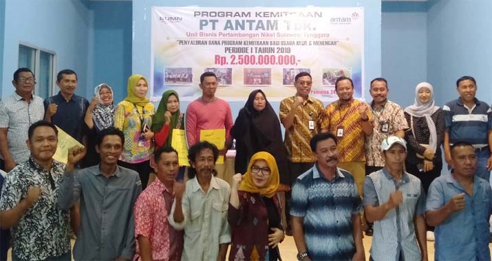 ANTAM UBPN Sultra Salurkan Dana Program Kemitran Semester Satu Sebesar Rp2,5 Miliar