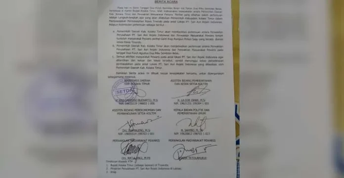 berita_acara_tinondo Polemik Rawa Tinondo, Pemda Koltim dan Ahli Waris Teken Berita Acara