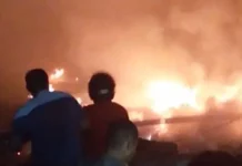 Gudang Beras di Amoito Konsel Dilalap Api Gudang Beras di Amoito Konsel Dilalap Api