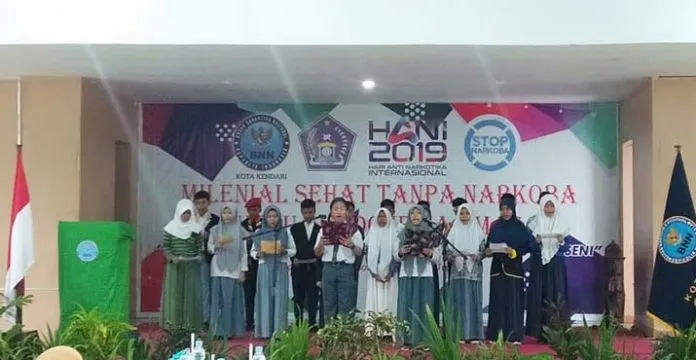 Peringati HANI 2019, BNNK Kendari Ajak Kaum Milenial Perangi Narkotika
