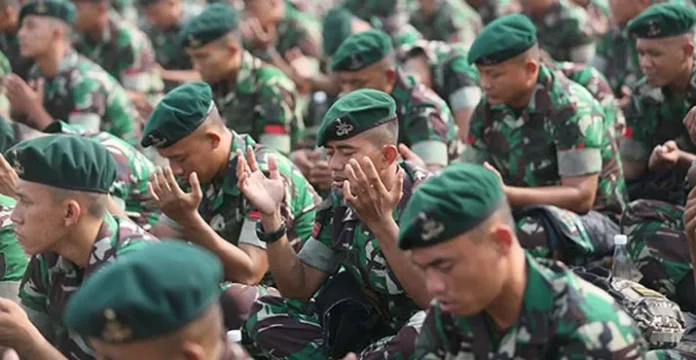 Ilustrasi Doa Bersama TNI