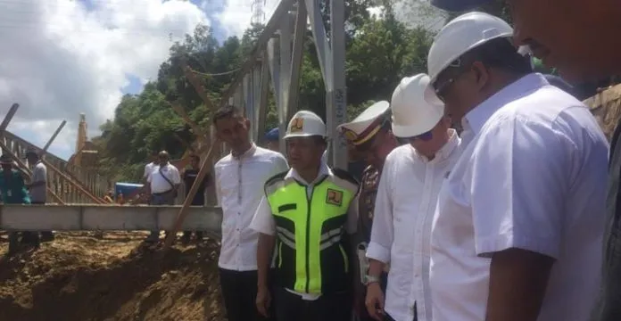 BPJN XXI Kendari Bangun Jembatan Darurat di Sampara