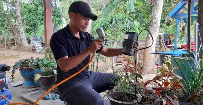 Karya Pemuda Asal Mubar,  Pipa Paralon Dibuat Aneka Furnitur