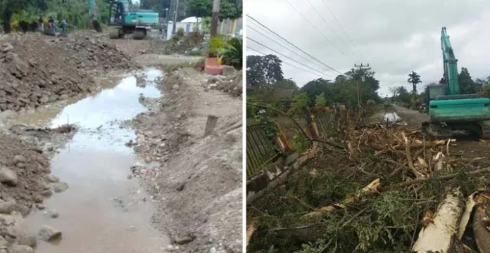 Pipa PDAM Pakue Rusak Akibat Pelebaran Jalan Kolut
