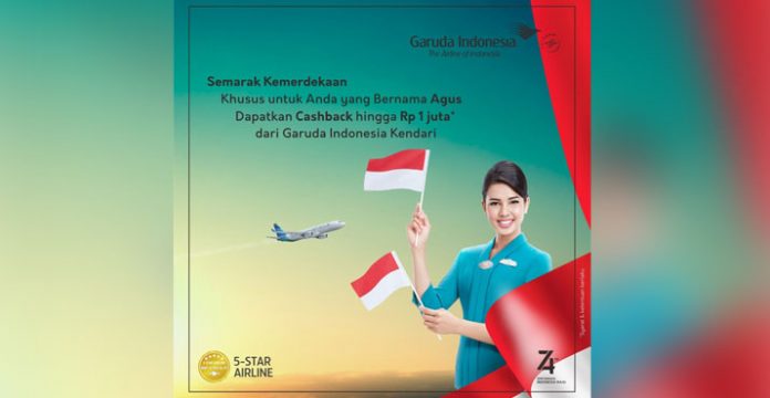 Garuda Beri Potongan Harga Tiket Hingga Rp1 Juta Bagi yang Bernama Agus