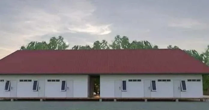 huntarailutrasi Ilustrasi rumah, huntara