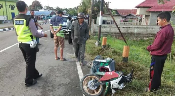 Tabrak Tiang Listrik, Warga Konut Ini Meninggal Dunia