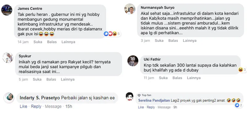 Ali Mazi Ingin Bangun Kantor 17 Lantai, Netizen Minta Perbaikan Jalan