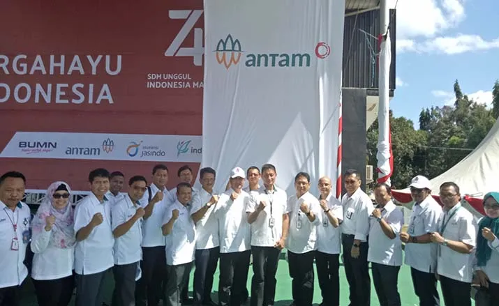 ANTAM Launching Logo Holding Industri Pertambangan di Pomalaa