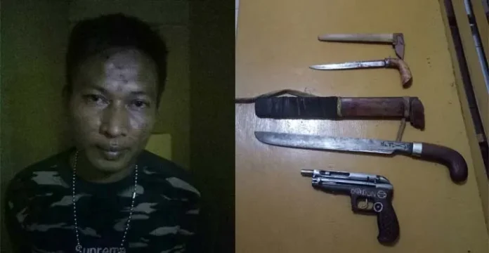 Mabuk dan Bawa Senpi Rakitan, Seorang Petani di Mubar Dibekuk Polisi