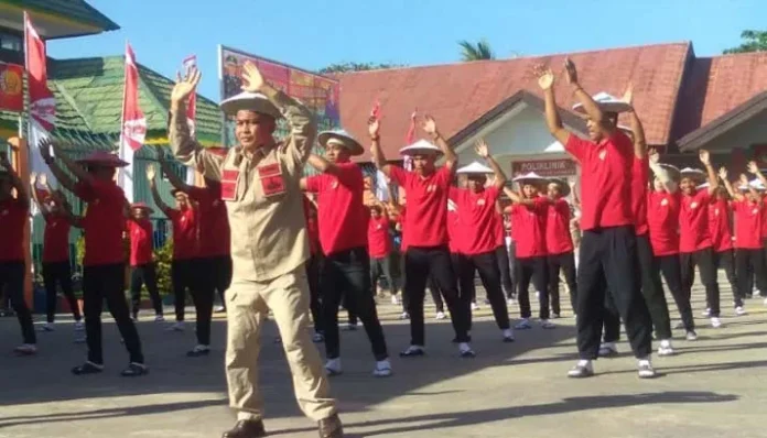 50 Warga Binaan Rutan Lalonggowuna Ikut Tarian Kolosal Indonesia Bekerja