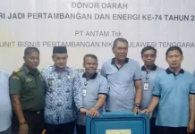Peringati HUT Pertambangan dan Energi, ANTAM UBPN Sultra Gelar Donor Darah Peringati HUT Pertambangan dan Energi, ANTAM UBPN Sultra Gelar Donor Darah