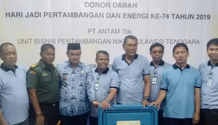 Peringati HUT Pertambangan dan Energi, ANTAM UBPN Sultra Gelar Donor Darah