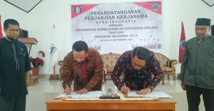 Bantu Biaya Pendidikan 50 Mahasiswa, Bank Indonesia MoU USN Kolaka