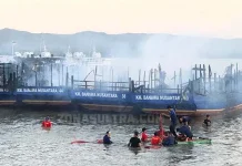 Empat Kapal Penumpang Bantuan Kemenhub Terbakar di Teluk Kendari Empat Kapal Penumpang Bantuan Kemenhub Terbakar di Teluk Kendari