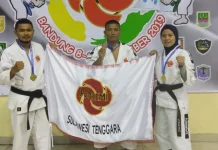 Atlet Kempo Sultra Boyong 2 Emas dan 1 Perunggu dari Kejurnas