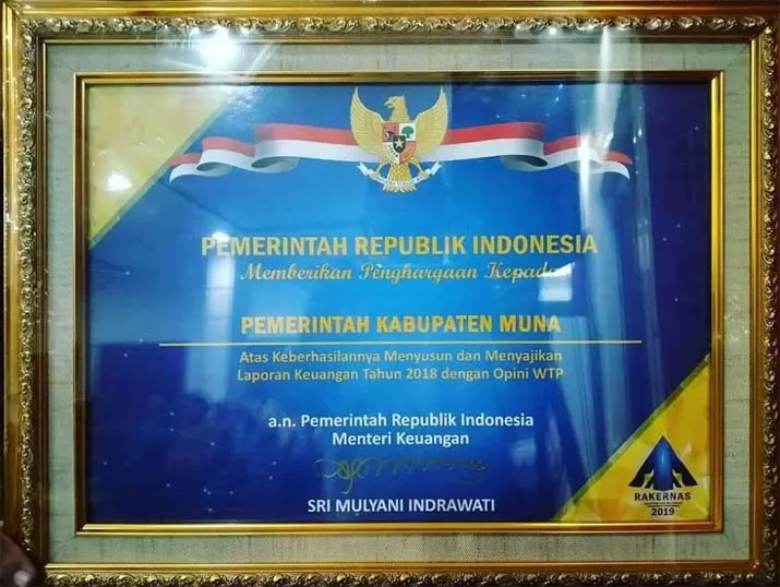 Di Tangan Rusman, Pemda Muna 'Hactrik' Raih WTP