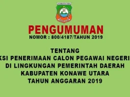 Syarat Pengumuman Dan Formasi CPNS Konut 2019 Syarat Pengumuman Dan Formasi CPNS Konut 2019