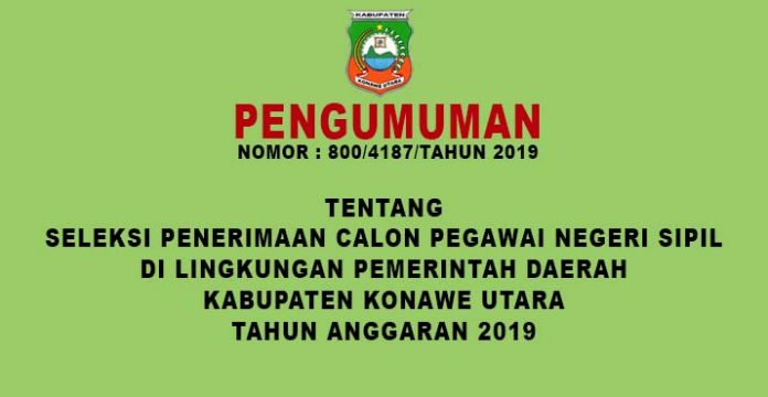 Syarat Pengumuman Dan Formasi CPNS Konut 2019