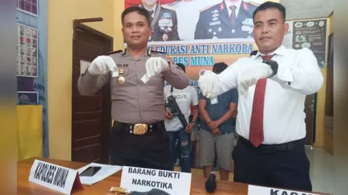 muna Jadi Kurir Narkoba, Warga Kendari Ditangkap di Pelabuhan Raha