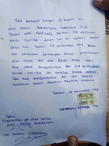 Setelah 40 Hari Terbunuhnya Randi dan Yusuf