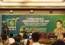 Ratusan Pendukung Rusman dan Rajiun Sesaki Penyampaian Visi Misi di PKB Ratusan Pendukung Rusman dan Rajiun Sesaki Penyampaian Visi Misi di PKB